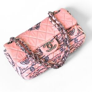 Chanel Flap Bag Paris Dallas Paisley Bandana Print Pink